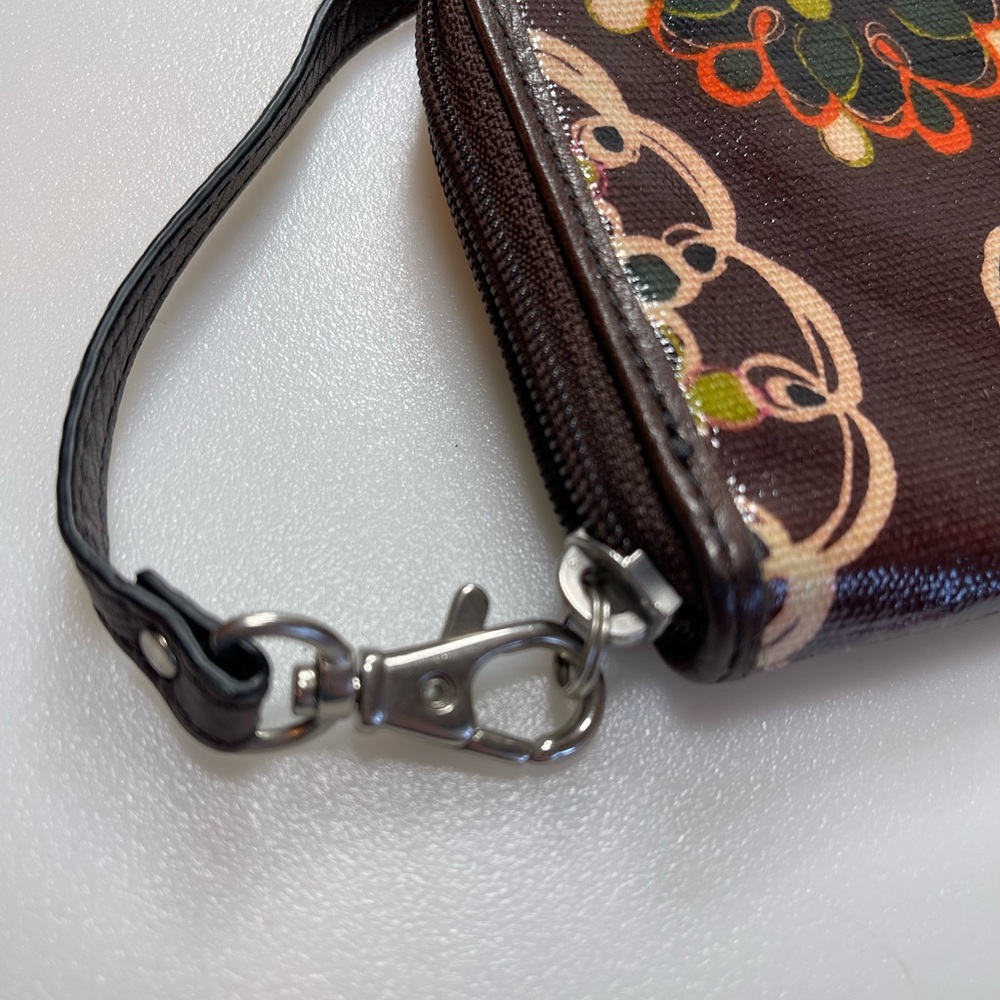 Fossil PVC Coated Leather Wristlet Wallet Small Phone Holder - Picture 6 of 7